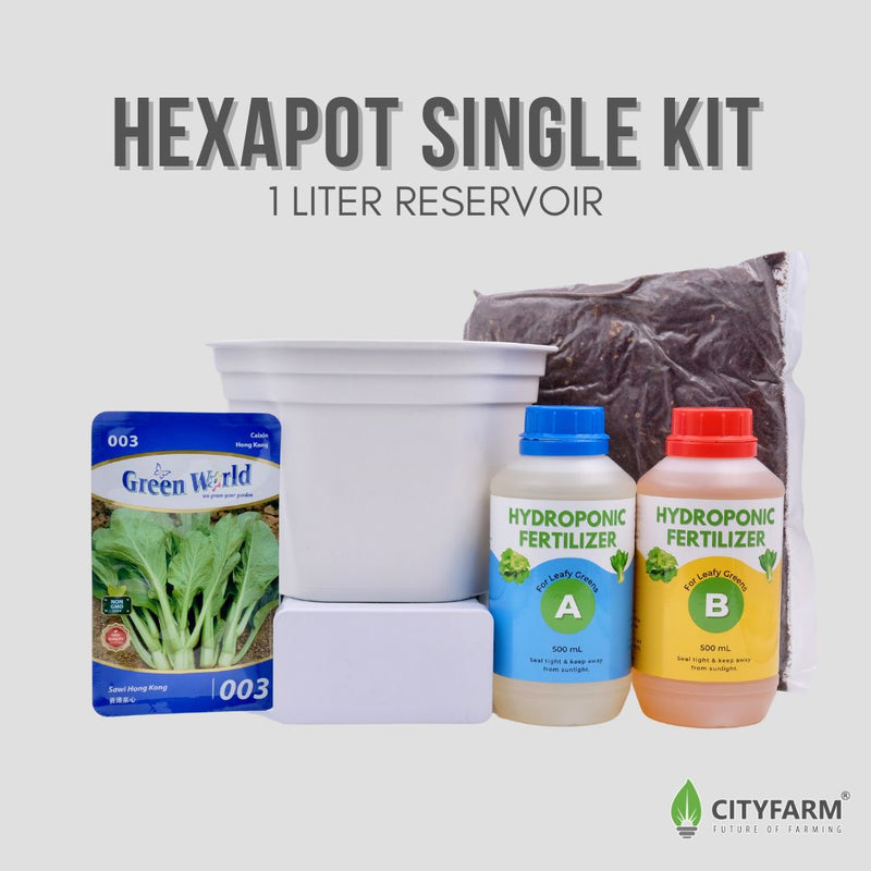 Hexapot Single Kit - Beginner Self Watering Hydroponics Kit
