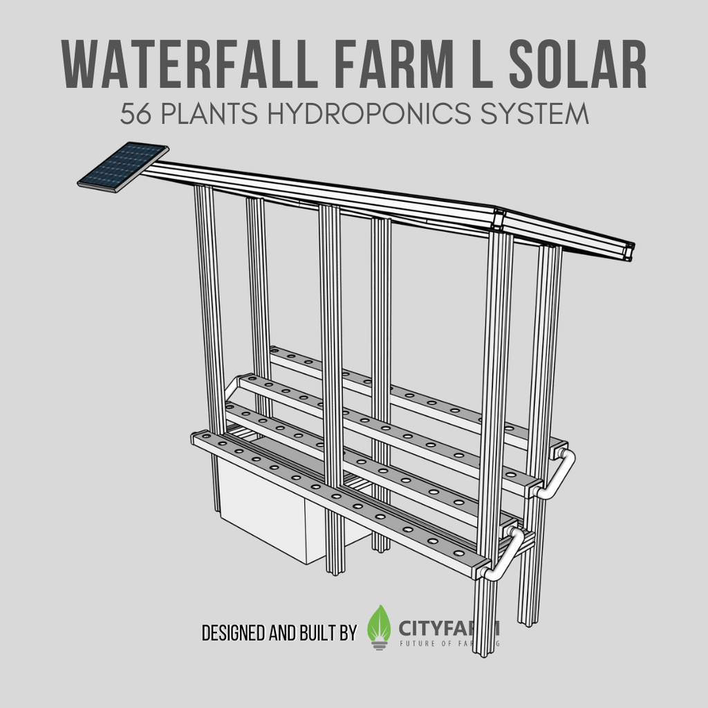 CityFarm 4-Tier Waterfall Home Garden L (7ft NFT Channel)