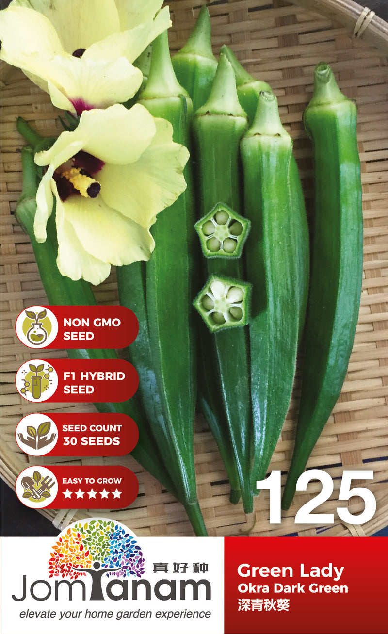 F1 Okra Dark Green Green Lady