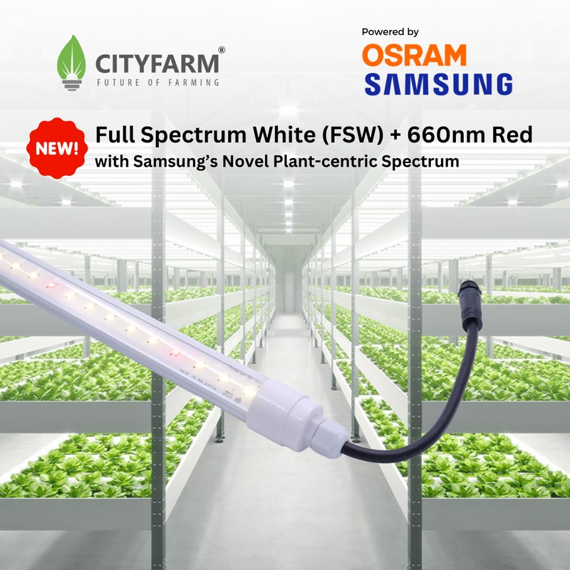 4 Feet CityFarm Full Spectrum + 660nm Red LED T8 Horticulture Growlight - Wire Link Connection