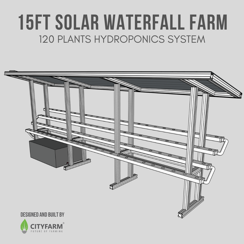 CityFarm 4-Tier 15ft waterfall Farm with Solar Kit 2026