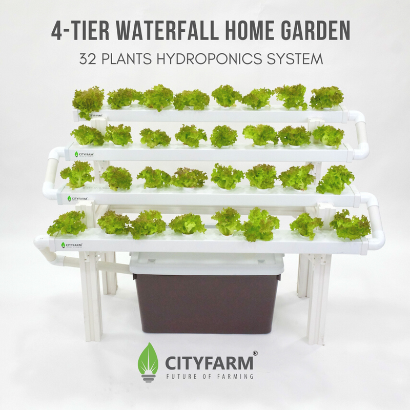 CityFarm 4-Tier Waterfall Home Garden (4ft NFT Channel)