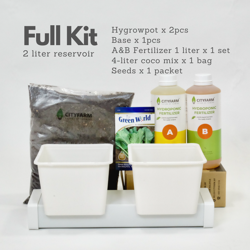 Hygrowpot Double Kit - Beginner Self Watering Hydroponics Kit
