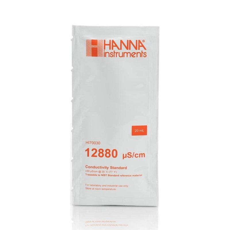 Hanna Instruments 12880 µS/cm Conductivity Standard (20 mL Sachet) HI70030P