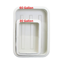 30 Gallon / 60 Gallon Polytank Compact White Rectangular PE Tank with Removable Cover