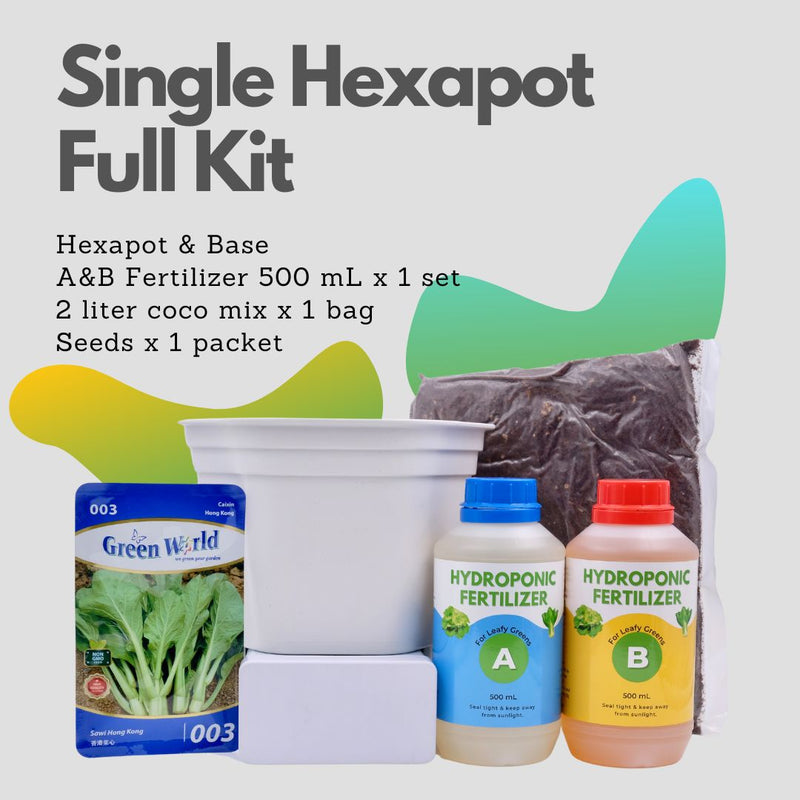 Hexapot Single Kit - Beginner Self Watering Hydroponics Kit