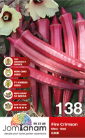 F1 Okra Red Fire Crimson 138