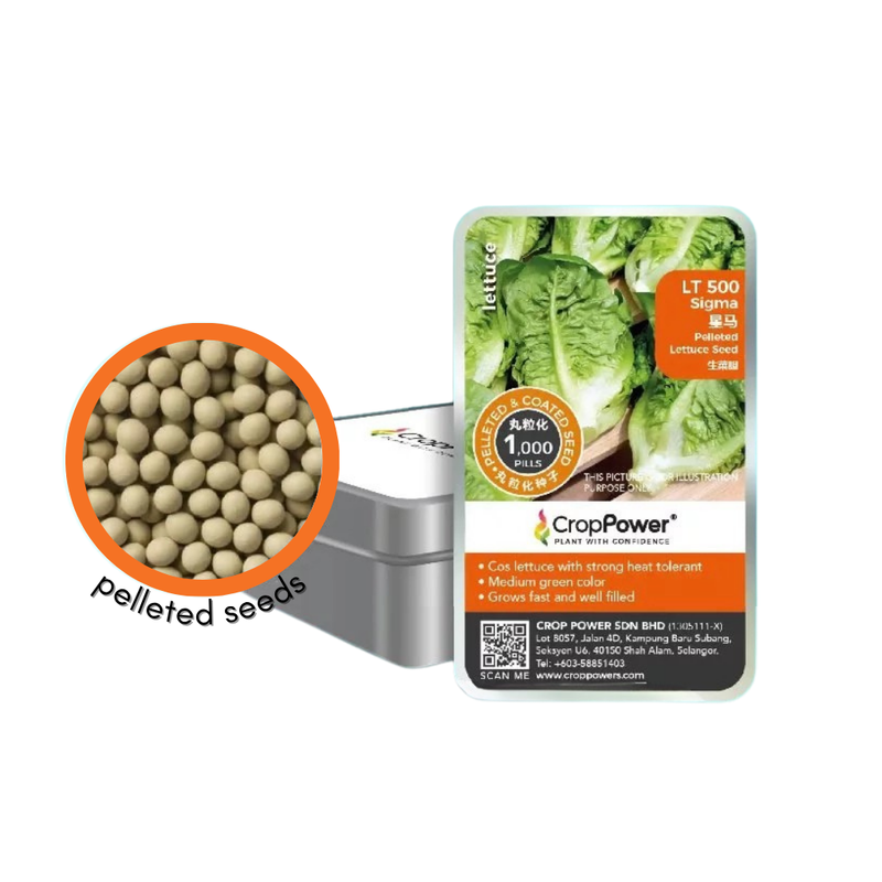 Crop Power Sigma LT500 Romaine Lettuce Pelleted Seeds (1000 pills)