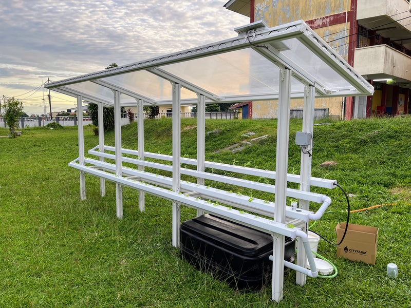 CityFarm 4-Tier Waterfall Home Garden XL (15ft NFT Channel) Outdoor Urban Farm