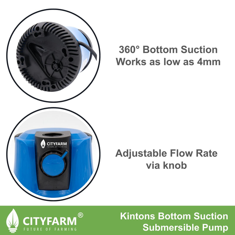 Kintons Bottom Suction Submersible Pump Adjustable Flow Rate