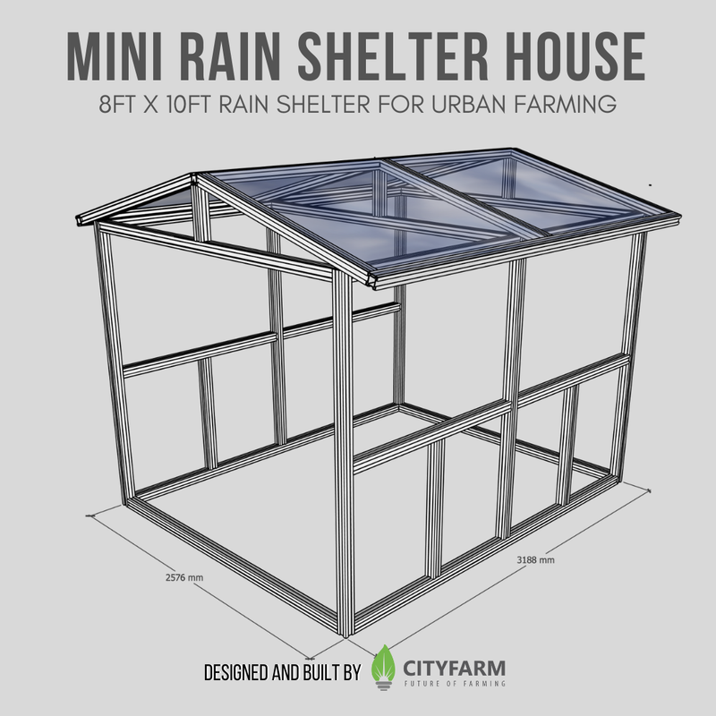 Mini Rain Shelter House For Urban Farming