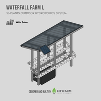 CityFarm 4-Tier Waterfall Home Garden L (7ft NFT Channel)