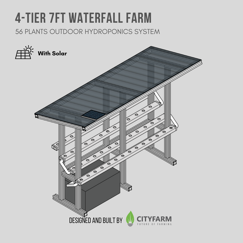 CityFarm 4-Tier 7ft waterfall Farm with Solar Kit 2026