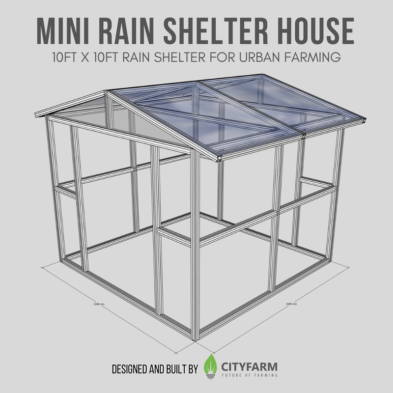 Mini Rain Shelter House For Urban Farming