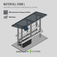 CityFarm 4-Tier Waterfall Home Garden L (7ft NFT Channel)