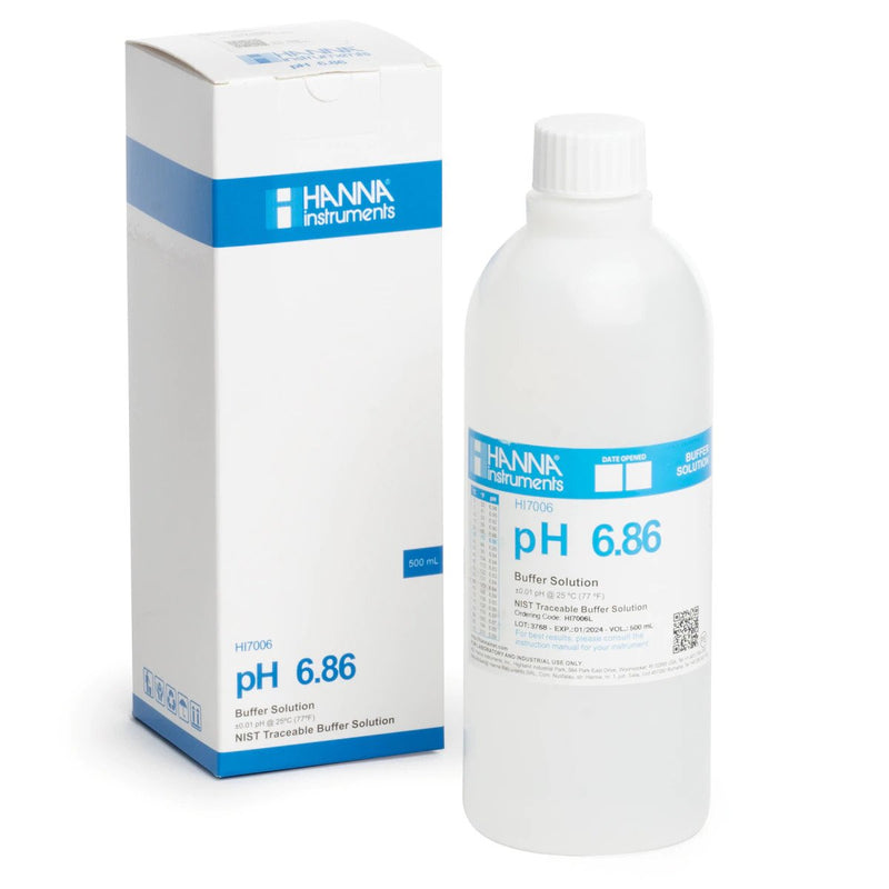 Hanna Instruments pH 6.86 Calibration Solution 500mL HI7006L - CityFarm