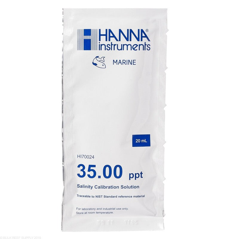 Hanna Instruments 35 ppt Salinity Calibration Solution (20 mL Sachets) HI70024P